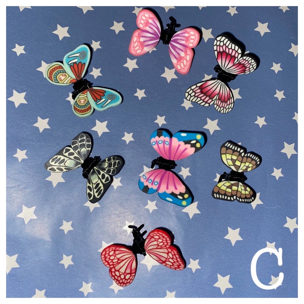 Seven Butterfly Claw Hair Clips - Picture 5 of 11